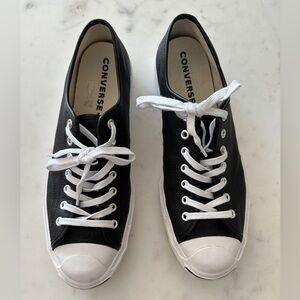 Converse Jack Purcell - Men’s Black Leather sneakers size 12